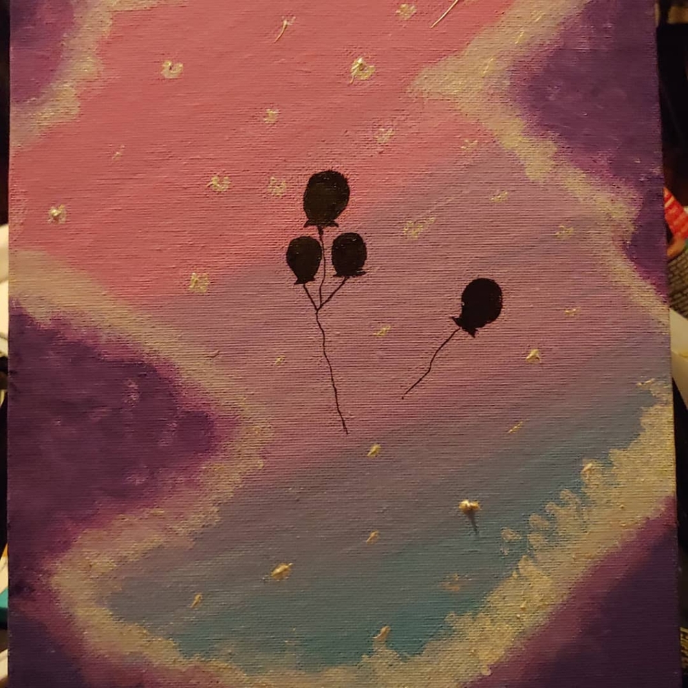 Hand painted sky